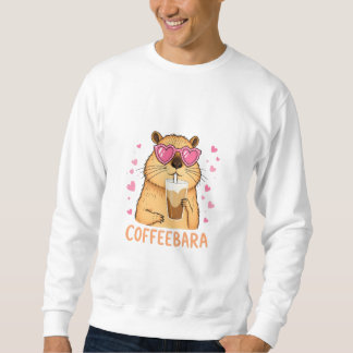 Süßes Capybara mag Kaffee Coffeebara Sweatshirt