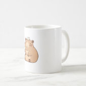 Süßes Capybara mit Gänseblümchen Kawaii Design Kaffeetasse (VorderseiteRechts)