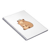 Süßes Capybara mit Gänseblümchen Kawaii Design Notizblock (Rechte Seite)