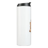 Süßes Capybara mit Gänseblümchen Kawaii Design Thermosbecher (Nach links gedreht)