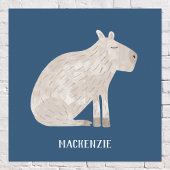 Süßes Capybara Personalisiert Poster