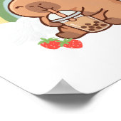 Süßes Capybara-Plakat für das Wohnzimmer Poster (Ecke)
