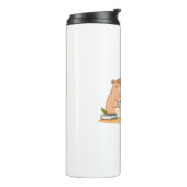 Süßes Capybara-Programmierer-Coffee-Laptop-Design Thermosbecher (Nach links gedreht)