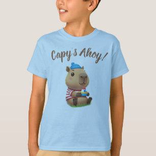 Süßes Capybara-Seemann-Kinder-Abenteuer-T-Shirt T-Shirt
