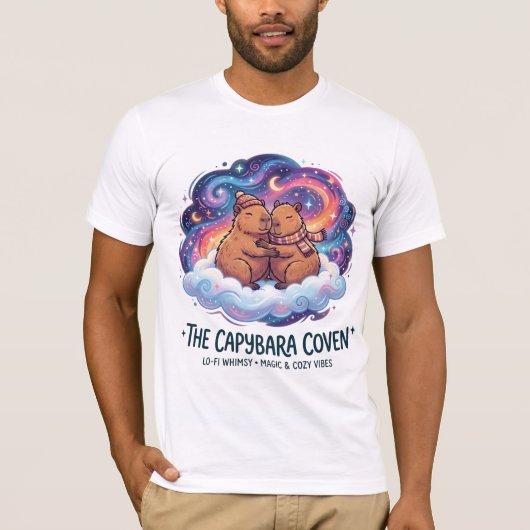 Süßes Capybara-Shirt Kosmischer Capybara-Zirkel T-Shirt (Vorderseite)