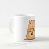 Süßes Capybara-Trophäengewinner Kawaii-Design Kaffeetasse (Vorderseite Links)