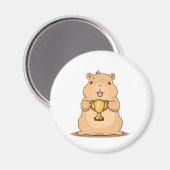 Süßes Capybara-Trophäengewinner Kawaii-Design Magnet (Vorderseite/Rückseite)