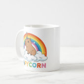 Süßes Capycorn Capybara Einhorn Regenbogen Kaffeetasse (Vorderseite Links)