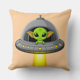 Süßes Cartoon-Alien Kissen