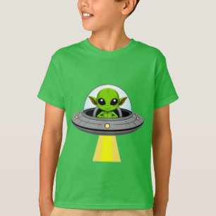 Süßes Cartoon-Alien T-Shirt