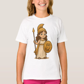 Süßes Cartoon-Athena – Griechische Göttin Kinder T T-Shirt