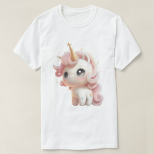 Süßes Cartoon-Baby-Einhorn-Design T-Shirt