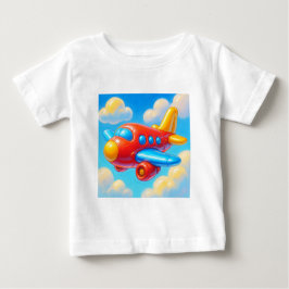 Süßes Cartoon-Flugzeug Baby T-shirt