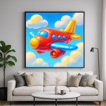 Süßes Cartoon-Flugzeug