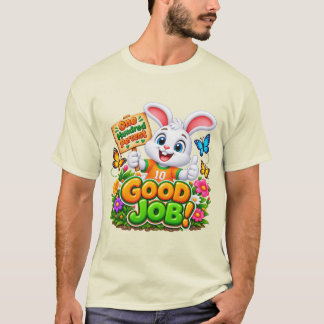 • Süßes Cartoon-Häschen Good Job Kinder T-Shirt