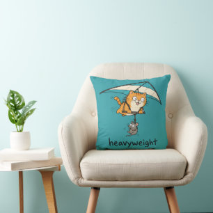 Süßes Cartoon-Katzen-Wortspiel-Design Kissen