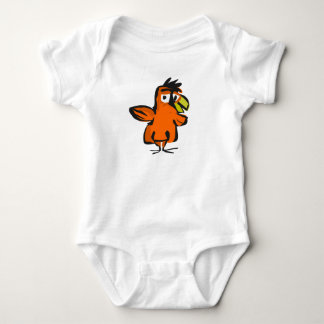 Süßes Cartoon-Orangen-Vogel-Baby-Body Baby Strampler