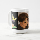 Süßes Cartoon-Paar Kaffeetasse (Vorderseite Links)