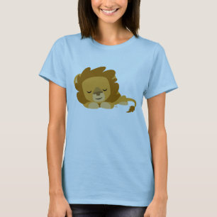 Süßes Cartoon schlafender Löwe Frauen T-Shirt