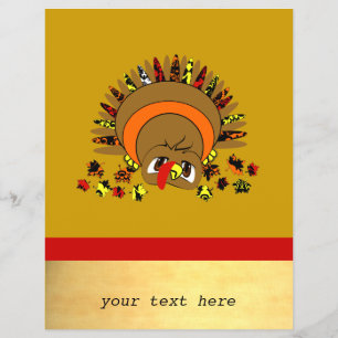 Süßes Cartoon Truthahn Geschäftsflyer Flyer