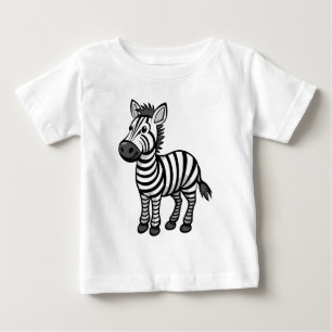 Süßes Cartoon-Zebra – Liebenswertes Safari-Tier Baby T-shirt