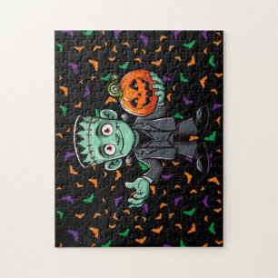 Süßes, cartoonartiges Frankenstein-Monster Puzzle