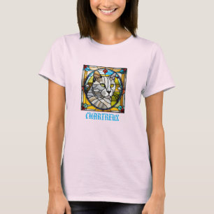 Süßes Chartreux-Buntglas-T-Shirt T-Shirt