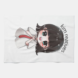 Süßes Chibi-Anime-Mädchen-Küchenhandtuch Geschirrtuch