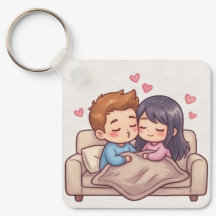 Süßes Chibi-Anime-Pärchen-Ästhetik