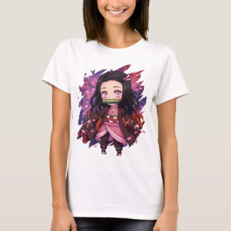 Süßes Chibi-Dämonen-Mädchen im Anime-Stil – Kawaii T-Shirt