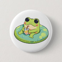 Süßes Chibi-Frosch-Sommerpool-Tag-Limonade-Design