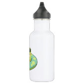 Süßes Chibi-Frosch-Sommerpool-Tag-Limonade-Design Edelstahlflasche (Rechts)