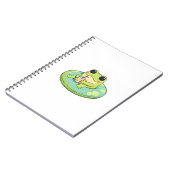Süßes Chibi-Frosch-Sommerpool-Tag-Limonade-Design Notizblock (Linke Seite)