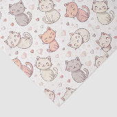 Süßes Chibi-Katzen-Muster - Kinder Kawaii Kätzchen Seidenpapier (Ausschnitt)