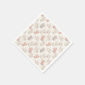 Süßes Chibi-Katzen-Muster - Kinder Kawaii Kätzchen Serviette (Ecke)