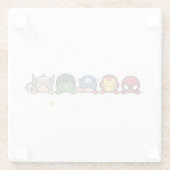 Süßes Chibi-Superheldenteam-Luergrafik Glasuntersetzer (Rückseite)