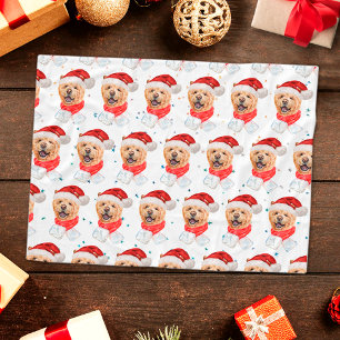 Süßes Chow-Chow-Hund-Weihnachtsmuster Fleecedecke