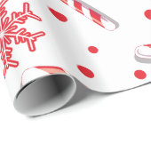 Süßes Christmassy Süßigkeits-Bar-Muster Geschenkpapier (Rolleneckpunkt)