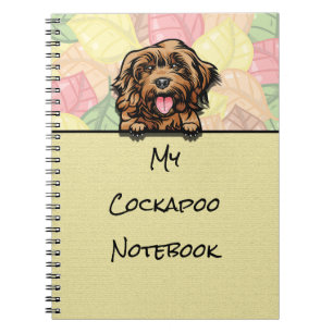 Süßes Cockapoo Notizbuch zum Vorschein kommend Notizblock