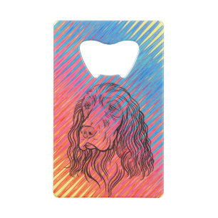 Süßes Cocker Spaniel Hundegesicht Geldbeutel Flaschenöffner