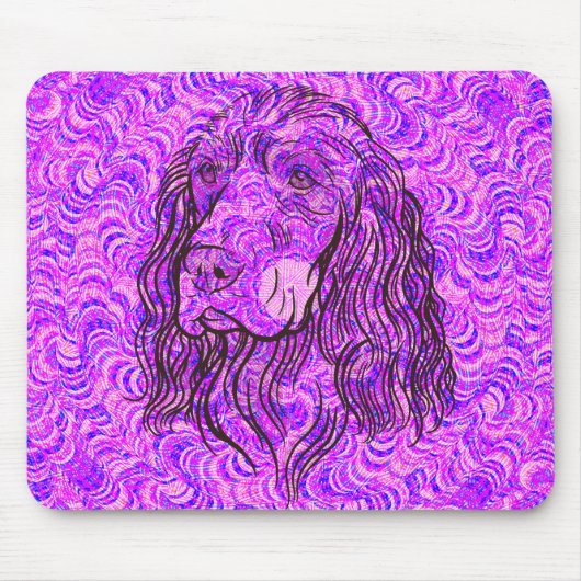 Süßes Cocker Spaniel Hundegesicht Mousepad (Vorne)