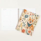 Süßes Corgi-Blumengarten-Muster Planer (Anzeige)