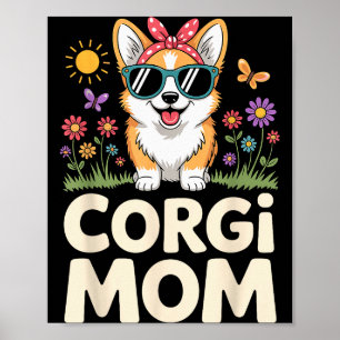 Süßes Corgi-Design für Frauen Mädchen Mutter Hund Poster