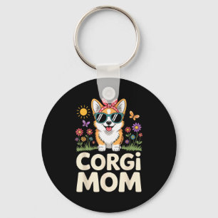 Süßes Corgi-Design für Frauen Mädchen Mutter Hund Schlüsselanhänger