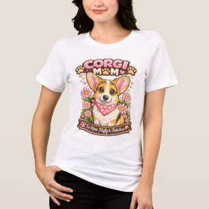 Süßes Corgi-Mama-Shirt – Geschenk für Corgi-Fans Tri-Blend Shirt