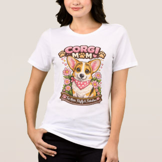 Süßes Corgi-Mama-Shirt – Geschenk für Corgi-Fans Tri-Blend Shirt
