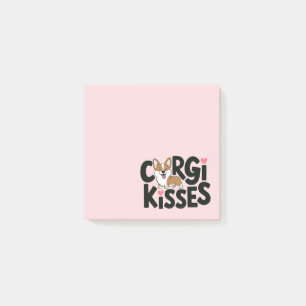 Süßes Corgi-Mutter-Geschenk Rosa Herz Hunde Liebha Post-it Klebezettel