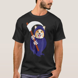 Süßes Corgi Welsh Grim Reaper Halloween T-Shirt