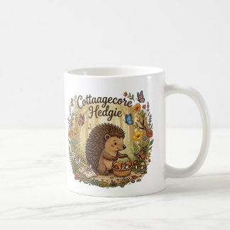 Süßes Cottagecore-Igel-Sammeln von Pilzen Kaffeetasse