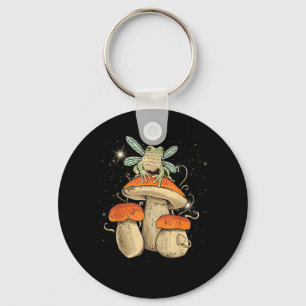 Süßes Cottagecore-Pilz-Frosch-Goblincore-Style Schlüsselanhänger